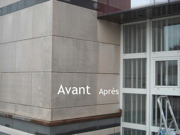 Façade : avant / après nettoyage